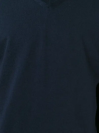 Canali V-neck Sweater In Blue