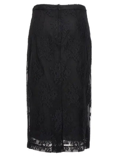 Dolce & Gabbana Lace Sheath Skirt Skirts In Black