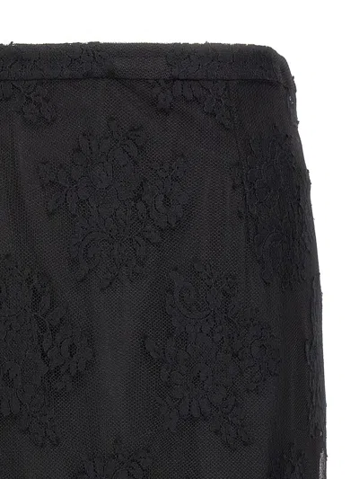 Dolce & Gabbana Lace Sheath Skirt Skirts In Black