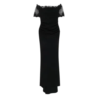 Chiara Boni La Petite Robe V-neck Ruched Maxi Dress In Black