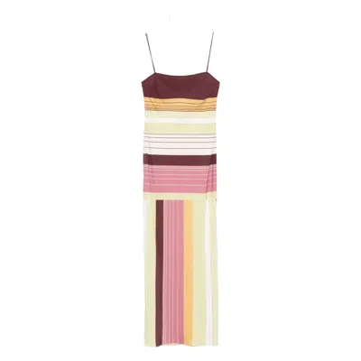Sir Womens Elisa Stripe Fontana Striped Silk Midi Dress Xs In Multi