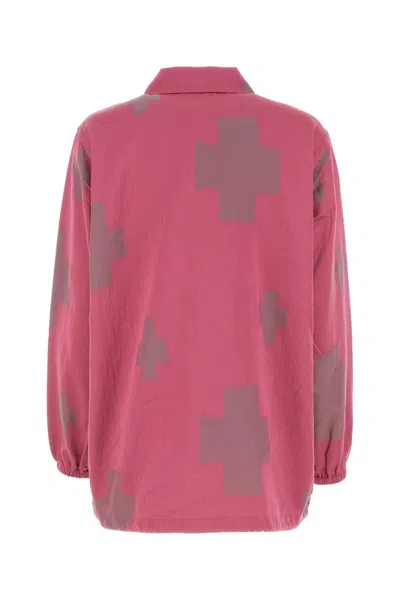 Needles Embroidered Cotton Blend Shirt In Pink