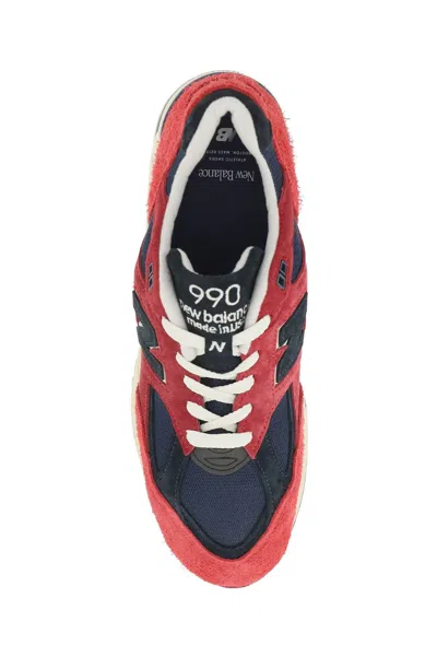 New Balance 990v2 Made In Usa Teddy Santis Sneakers In Red