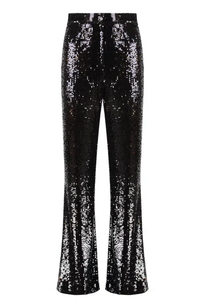 Nili Lotan Sequined Trousers In Black