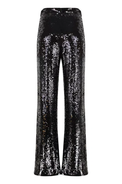 Nili Lotan Sequined Trousers In Black