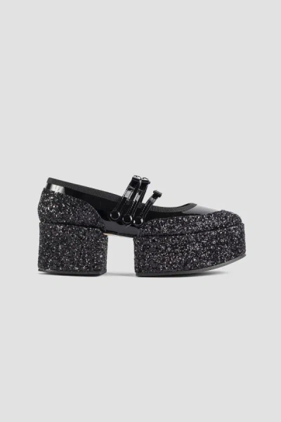 Noir Kei Ninomiya 70mm Glitter-embellished Platform Mary Janes
