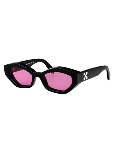 Off-white Black Pink Acetate Sunglasses