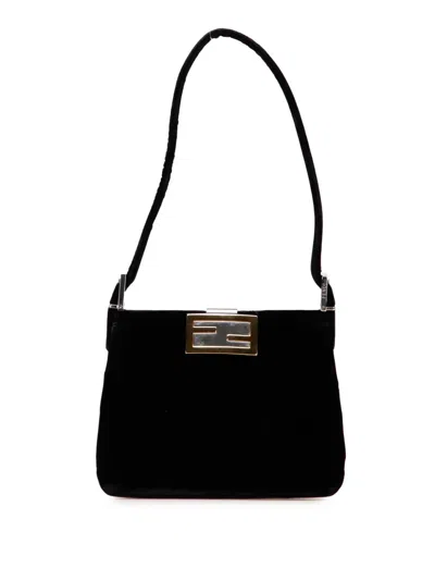 Pre-owned Fendi 2000-2010 Velvet Shoulder Bag