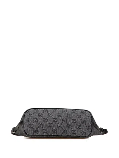 Pre-owned Gucci 2000-2015 Gg Denim Boat Shoulder Bag