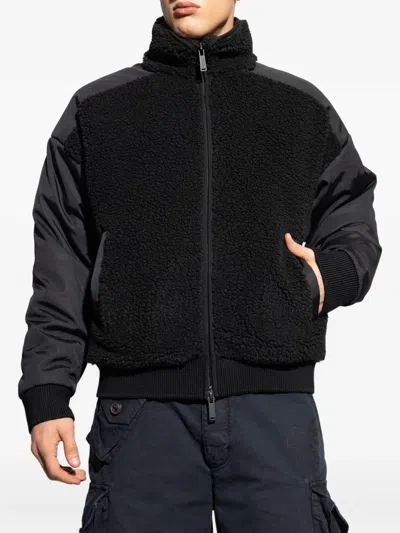 Dsquared2 Zip-up Bomber Jacket In Black