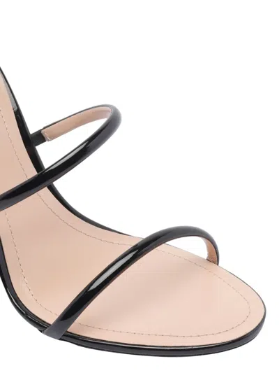 René Caovilla Cleo Spiral-wrap Patent-leather Sandals In Black