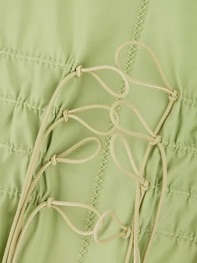 Gabriele Colangelo Lace-up Drawstring Dress In Green