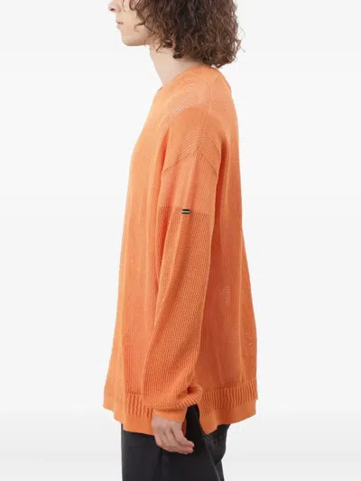 Manastash Mesh-knit Sweater In Orange