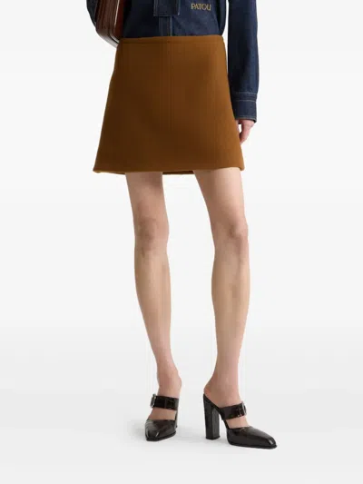Patou Wool Mini Skirt