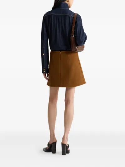 Patou Wool Mini Skirt