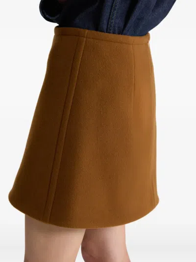 Patou Wool Mini Skirt