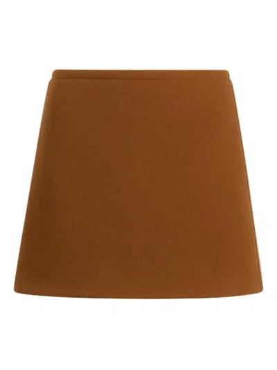 Patou Wool Mini Skirt