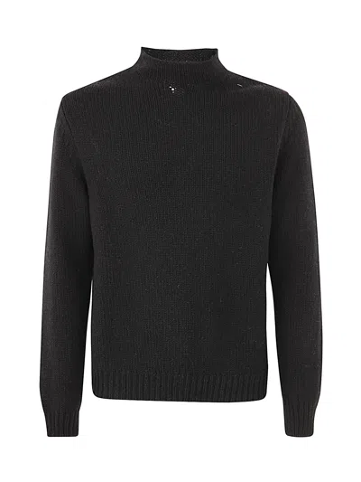Original Vintage Style Turtleneck Pullover In Black