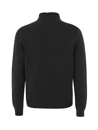Original Vintage Style Turtleneck Pullover In Black