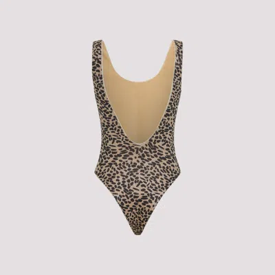 Oséree Swimwear Oseree Swimwear Animalier Lumier Sporty Maillot One-piece Swimsuit In Gray