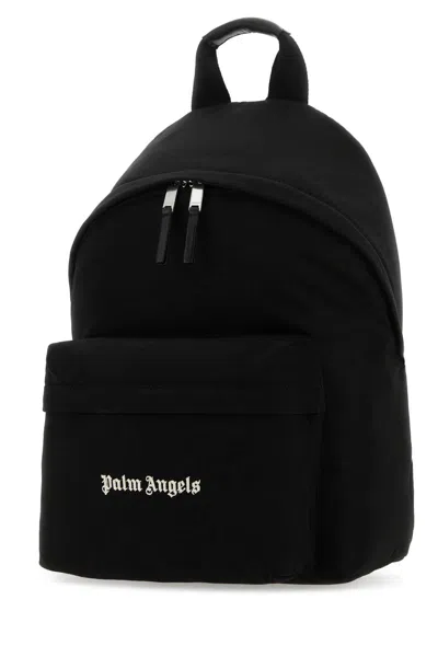Palm Angels Logo Embroidered Zipped Backpack
