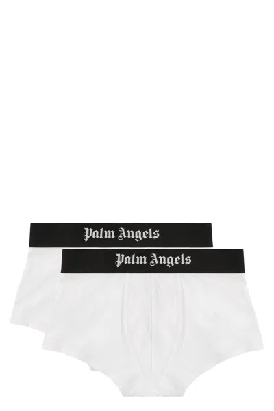 Palm Angels Cotton Boxer Duo Logo Band In Animal Print