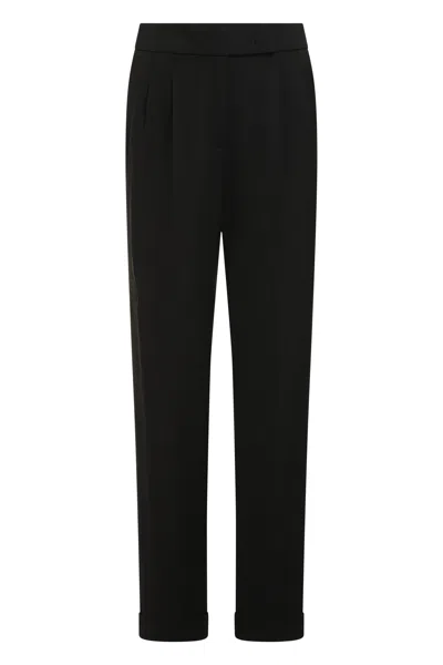 Peserico Viscose Trousers In Black