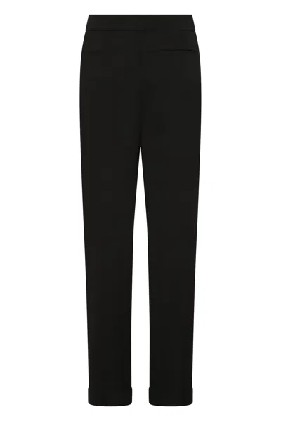 Peserico Viscose Trousers In Black