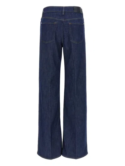 7 For All Mankind High-waisted Wide-leg Denim Jeans With Relaxed Fit In Blue