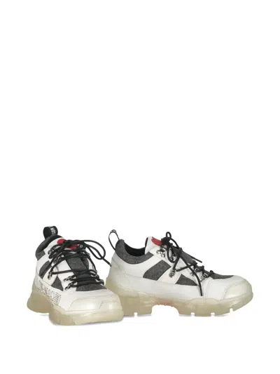 Moschino Chunky Lace-up Sneakers In White