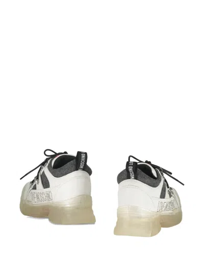 Moschino Chunky Lace-up Sneakers In White