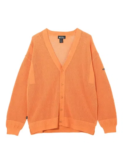 Manastash Hemp Mesh Cardigan In Orange