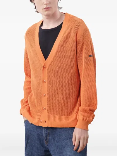 Manastash Hemp Mesh Cardigan In Orange