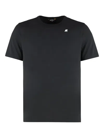 K-way Logo T-shirt In Black