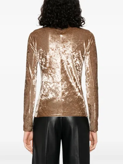 Forte Forte Women Velvet Turtle-neck Sweater In Neutral