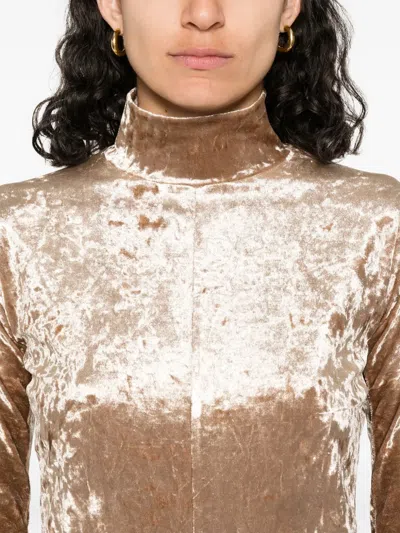 Forte Forte Women Velvet Turtle-neck Sweater In Neutral
