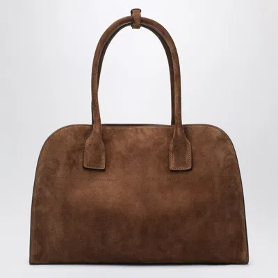 Prada Medium Shopping Bag In Cacao Colour Suede