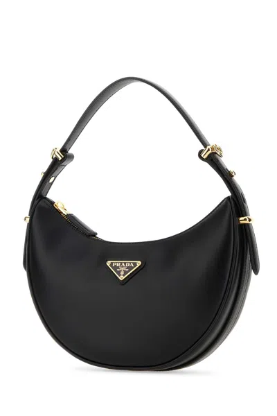 Prada Curved Shape Top Handle Gold-tone Hardware Handbag