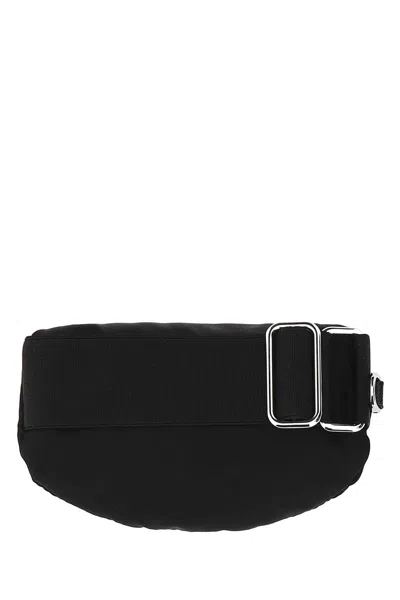 Prada Small Logo-plaque Pouch In Black
