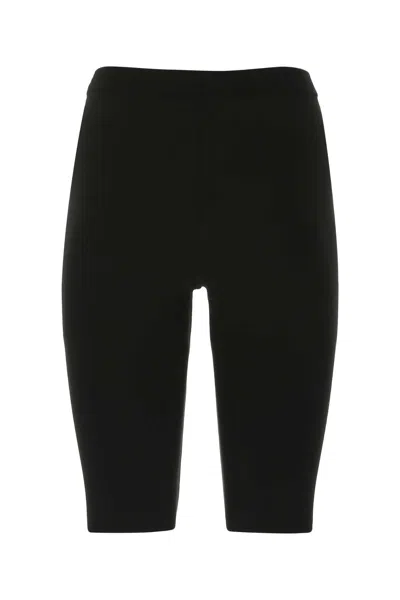 Prada Black Viscose Blend Leggings In Black
