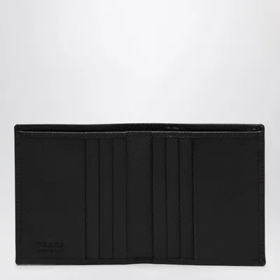 Prada Black Wallet In Nylon E Saffiano