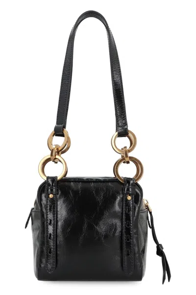 Prada Dangle Leather Boston Bag