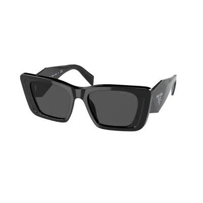 Prada Pr 08ys 1ab5s0 Cat Eye Sunglasses In Black