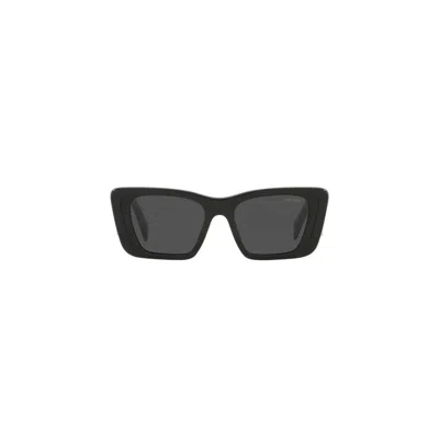 Prada Pr 08ys 1ab5s0 Cat Eye Sunglasses In Black