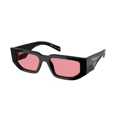 Prada Triangle-logo Sunglasses In Pink