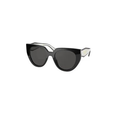 Prada Pr 14ws 09q5s0 52mm Womens Cat-eye Sunglasses In Black
