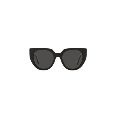 Prada Pr 14ws 09q5s0 52mm Womens Cat-eye Sunglasses In Black