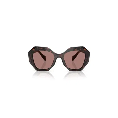 Prada 53mm Gradient Irregular Sunglasses In Brown