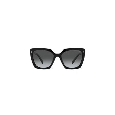 Prada Logo Square Acetate Sunglasses In Black