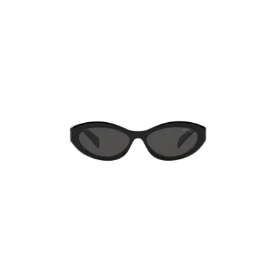 Prada Dark Grey Cat Eye Ladies Sunglasses Pr 26zs 16k08z 55 In Black
